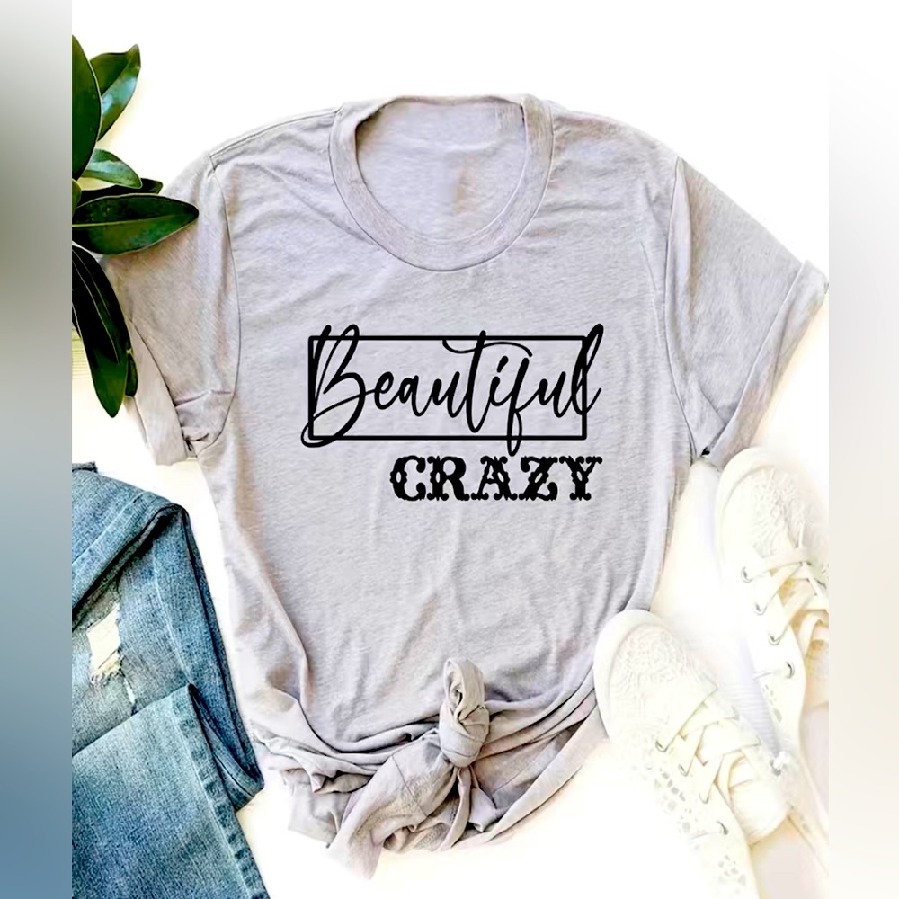 Beautiful Crazy Woman’s Tee size 12 / XL